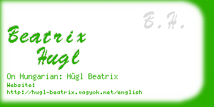 beatrix hugl business card